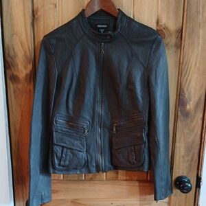 Ideology Leather Moto Jacket - Medium